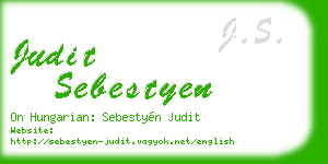 judit sebestyen business card